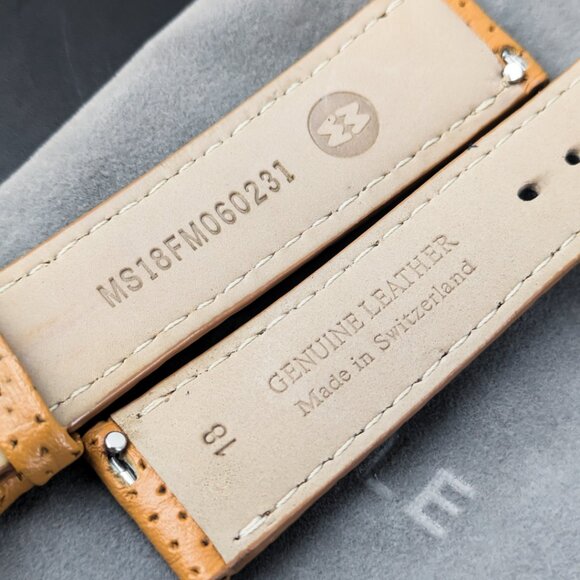 18mm Michele Watch Band Tan Leather SAME DAY SHIPPING - Picture 5 of 6
